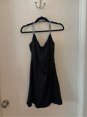 Princess Polly Black Mini Dress with Beaded Straps